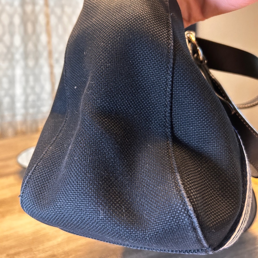 082. Burberry Blue Label Black Canvas Tote with COA - Picture 7 of 15